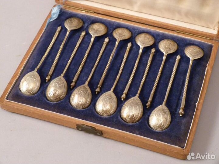 Антикварный набор кофейных ложек