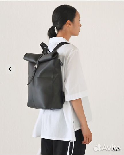 Рюкзак науральная кожа Sandqvist черный