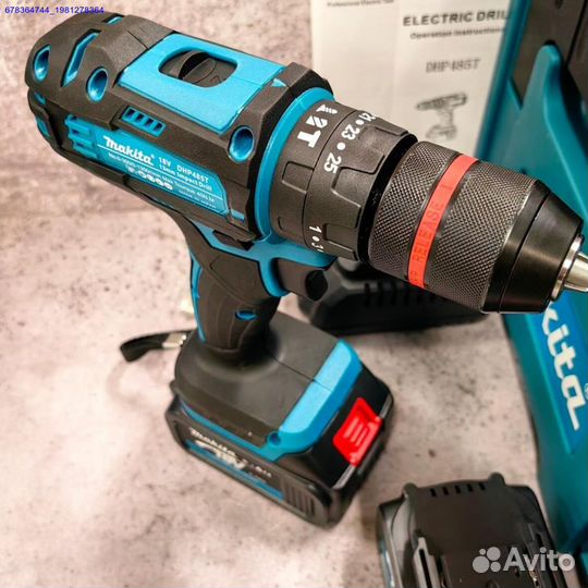 Шуруповерт Makita 18V ударный Щёточный + 2 аккум