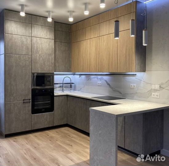 Кухня Modern с профилем Gola