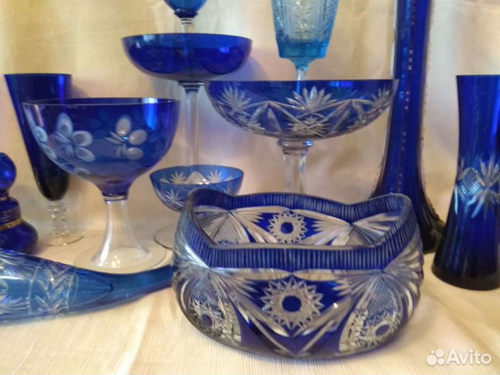 Разные предметы - кобальт. Винтаж