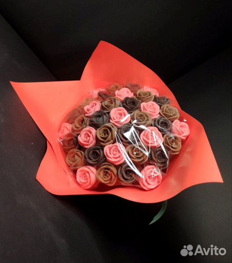 Розы из Бельгийского Шоколада - 37 шт в Букете