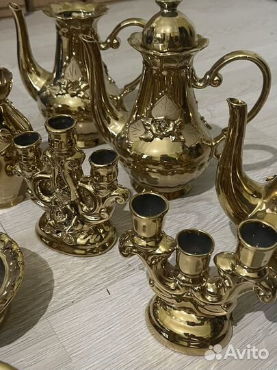 Сервиз кофейный чайный Золотая роза