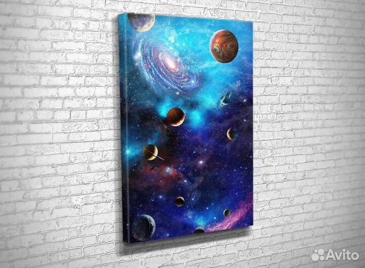 Стильная картина маслом парад планет