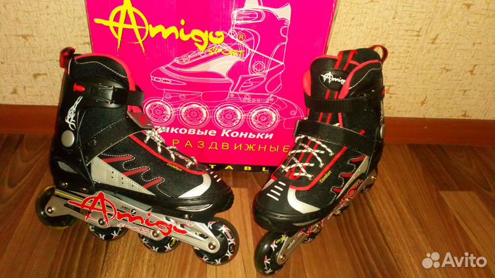 Коньки роликовые раздвижные