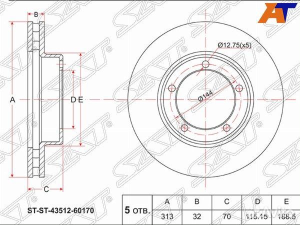Диск тормозной toyota land cruiser cygnus