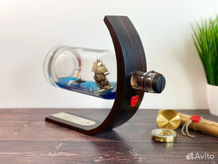 Корабль в бутылке галеон «Золотая Лань»