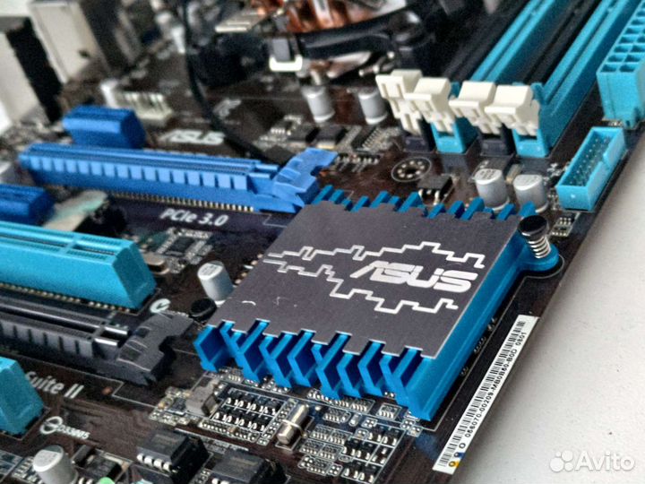 Asus P8B75-v +Pentium G2020 + куллер