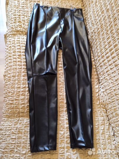Кожаные брюки женские