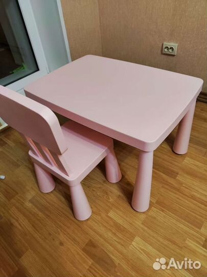 Детский стол и стул IKEA маммут