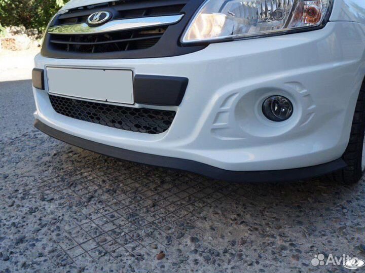 Губа резиновая samurai черная на передний бампер