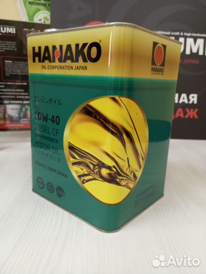 Масло моторное hanako 10W-40 полусин diesel CF 6л