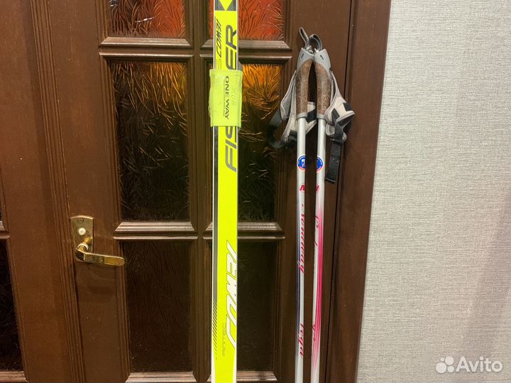 Беговые лыжи fischer combi с палками