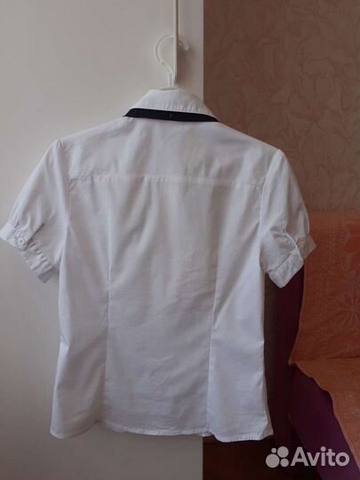 Рубашка блузка школьная GJ р140 топ в подарок