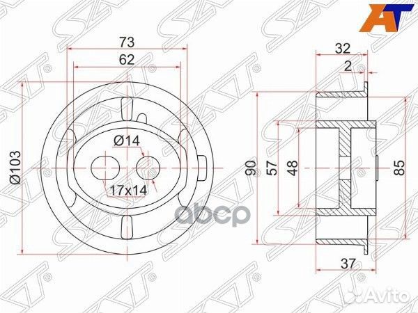 Опора дифференциала RR toyota mark II,cresta,CH