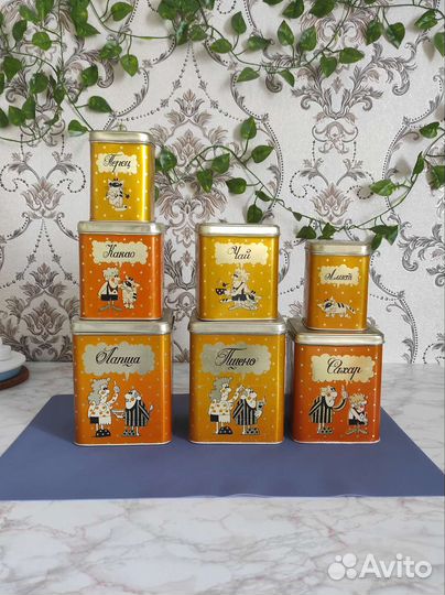 Жестяные банки СССР для круп