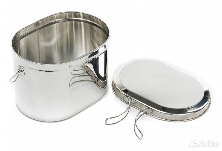 Котелок низкий 4.5 литра - крышка с ручками