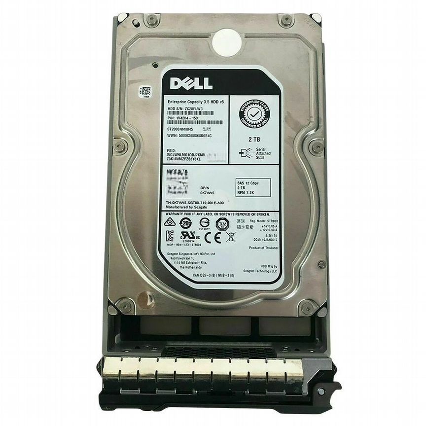 [K7VW5] Жесткий Диск Dell 2tb Sas 3,5" Hdd K7vw5