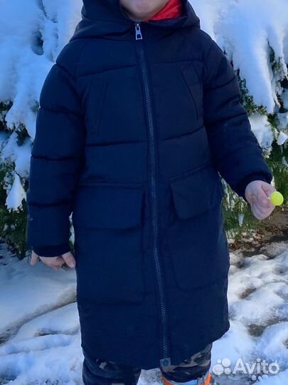 Пуховик длинный