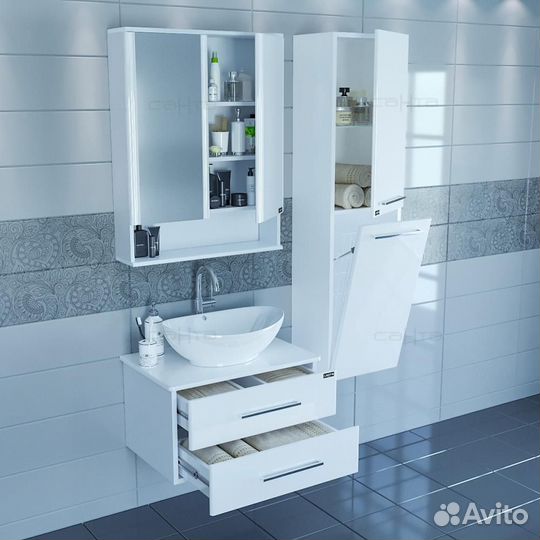 Тумба с раковиной санта Вегас 70 подвесная