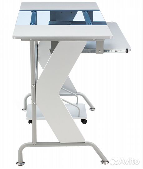 Компьютерный стол Uliss silver - sandy silvery