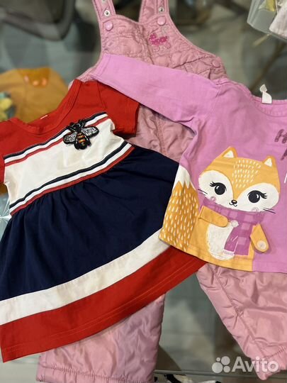 Коробка одежды для девочки 74 р