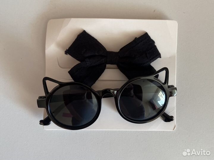 Набор детские солнечные очки + повязка на голову
