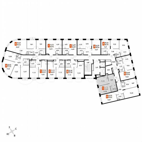 1-к. апартаменты, 35,8 м², 15/15 эт.