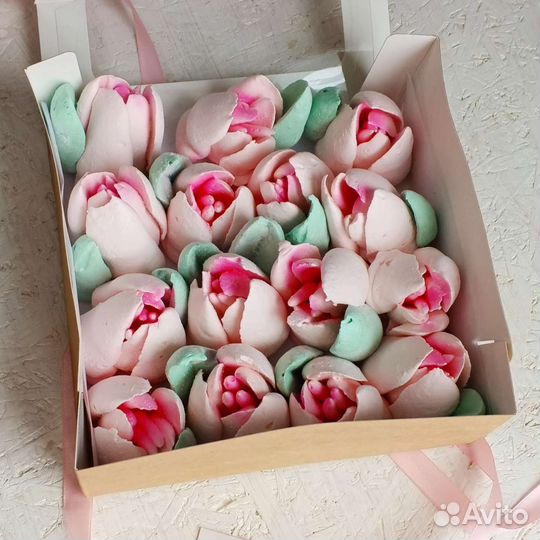 Тюльпаны из зефира