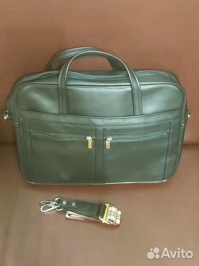 Мужской новый кожаный портфель