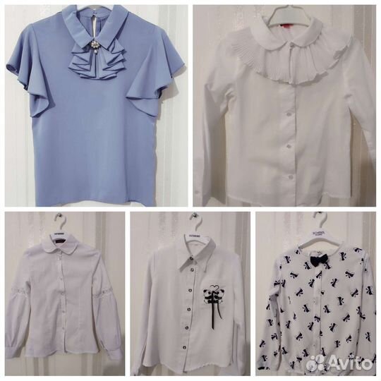 Блузка,рубашка белая школьная