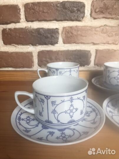 Чайная пара синий лук, индийский узор