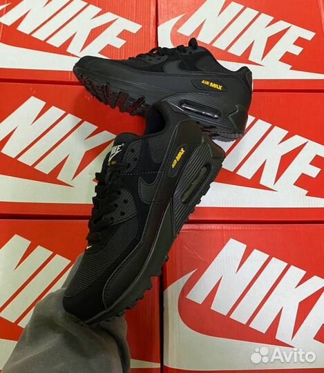 Кроссовки Nike Air Max 90 Black Amarillo найк