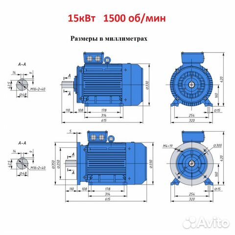 Электродвигатели 15кВт в наличии