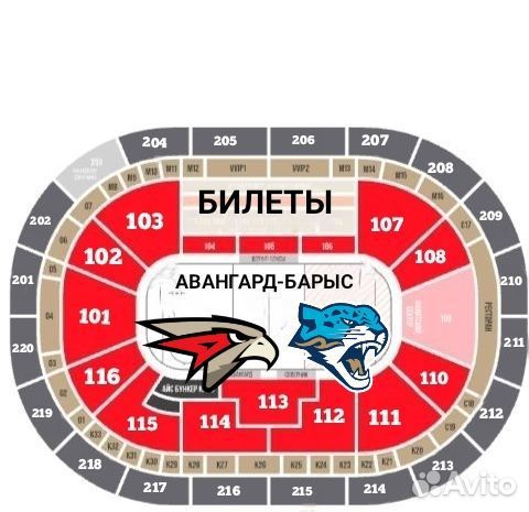 Билеты Авангард-Барыс