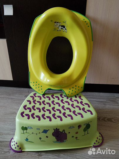 Сидушка на унитаз и подставка для ног