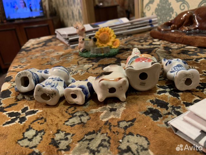 Фигурки животных гжель
