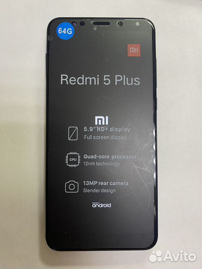 Смартфон Xiaomi Redmi 5 Plus 64Gb (арт 2111017)