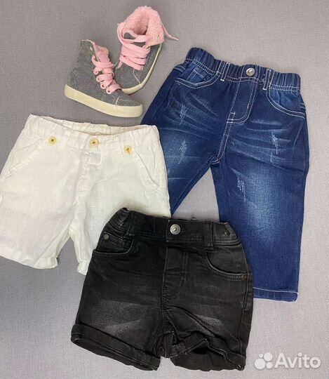 Пакет одежды для девочки 74 80 подарок кеды