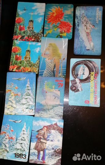 Карманные календарики СССР стерео 70-80 г