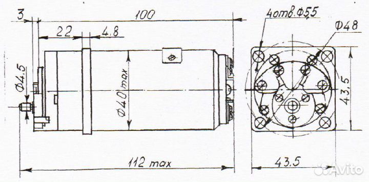 Электродвигатель дкмр 1-50