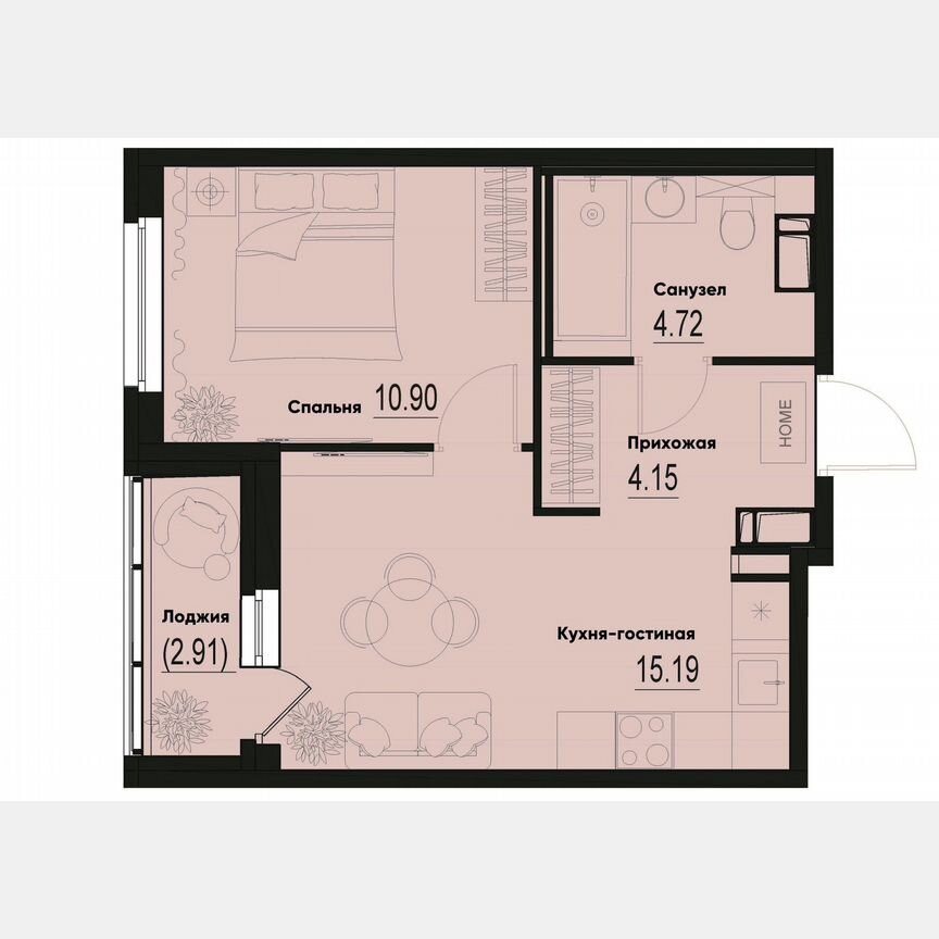 1-к. квартира, 36,4 м², 9/12 эт.