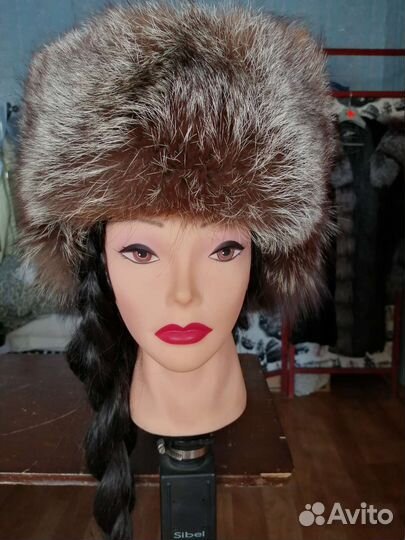 Шапка ушанка комбинированная(кролик с чернобукой)