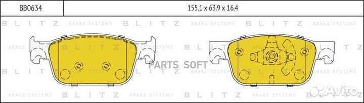 Blitz BB0634 Колодки тормозные дисковые передние
