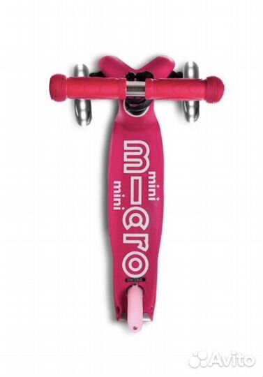 Самокат трехколесный Micro Mini Deluxe LED Pink