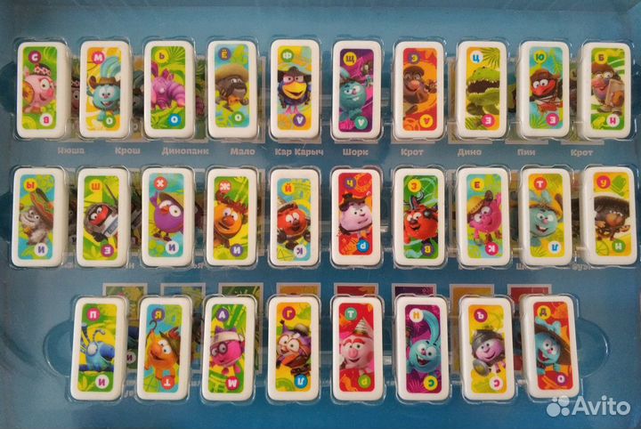 Домино Смешарики Лента Отличное Сост. Амур и Центр