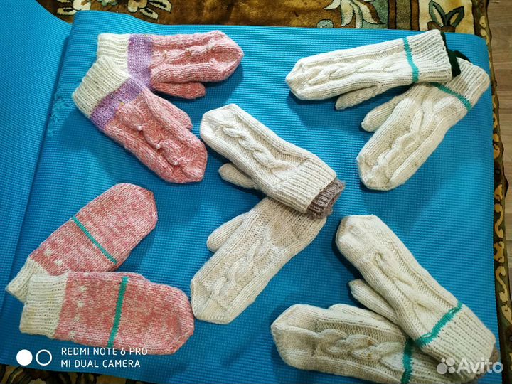 Рукавицы вязаные