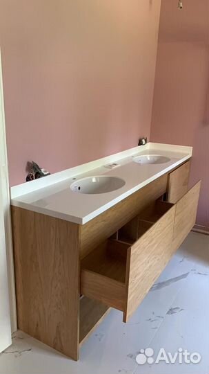 Тумба под две раковины на заказ