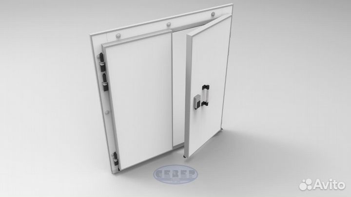 Откатные и распашные холодильные двери от завода