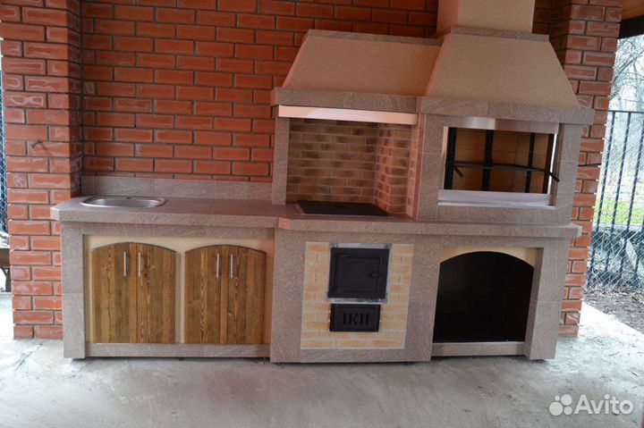 Модульная печь барбекю казан мангал